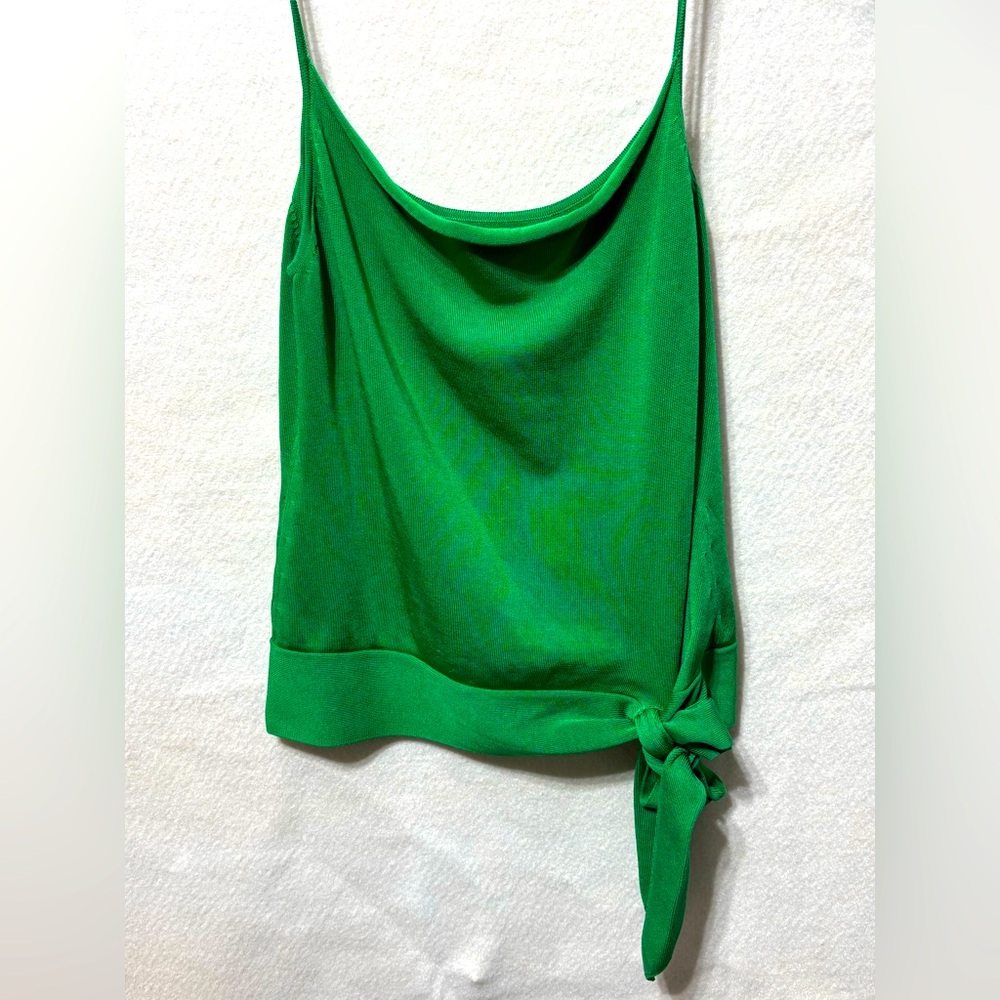 Banana Republic Kelly Green Strappy Silk Sweater Tank Top